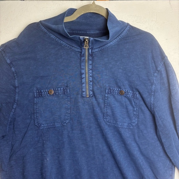 Lucky Brand Men's Blue Half-Zip Long Sleeve Pull Over Shirt XXL - Picture 10 of 11